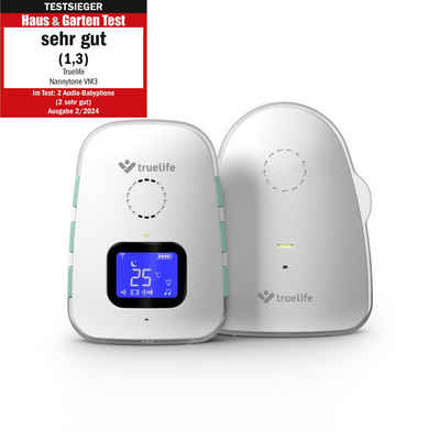 TrueLife Babyphone NannyTone VM3, Packung Set, 2-tlg., Elterneinheit, Babyeinheit, Bidirektionale Signalübertragung, Langlebige wiederaufladbare Batterie