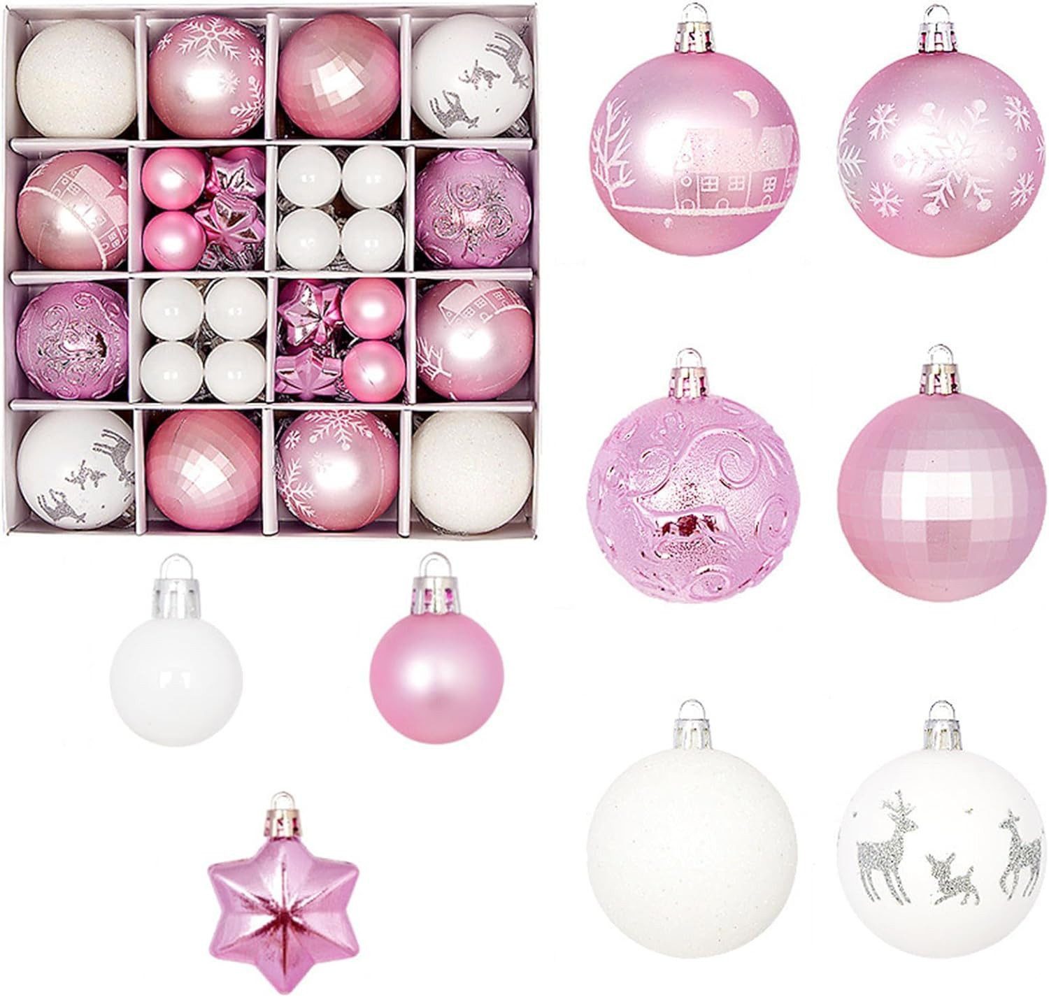 Bomiclss Weihnachtsbaumkugel 40-46 Stück Weihnachtsbaumkugeln, Weihnachtsbaumhängeschmuck, (44 St), für Weihnachtsbaumdekoration