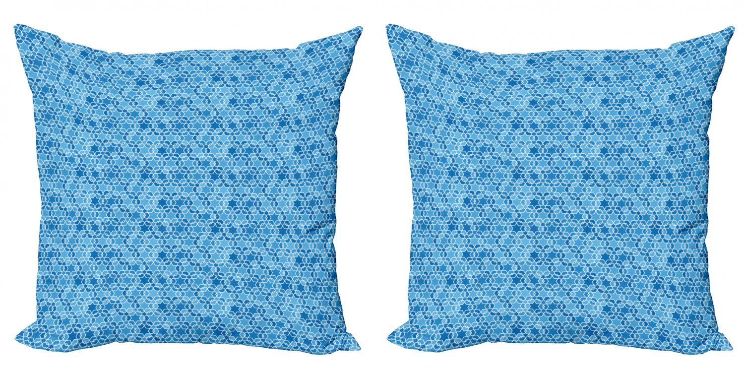 Kissenbezüge Modern Accent Doppelseitiger Digitaldruck, Abakuhaus (2 Stück), orientalisch Blaue Töne Eastern Star