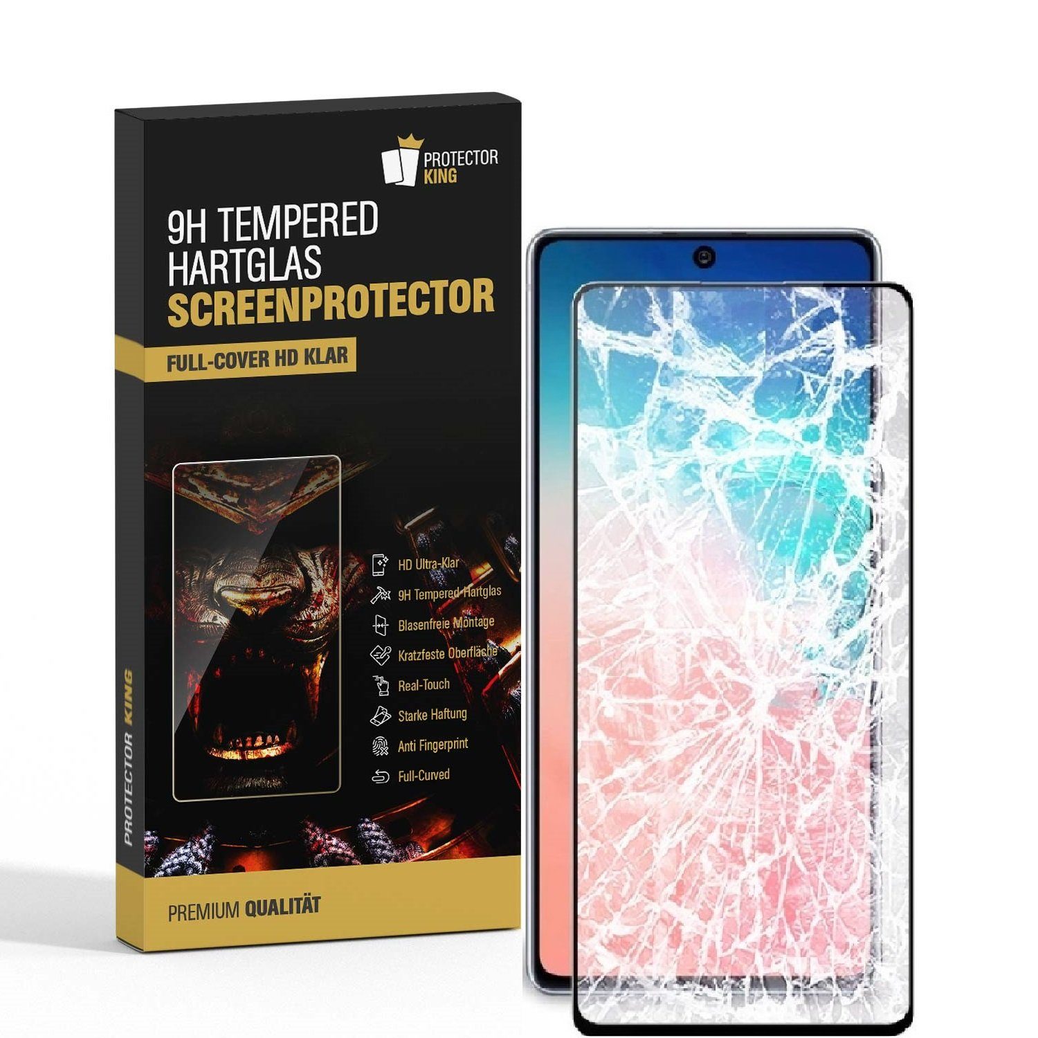 Schutzfolie 2x 9H Panzerglas für Samsung Galaxy S10 Lite FULL COVER Displayschutz