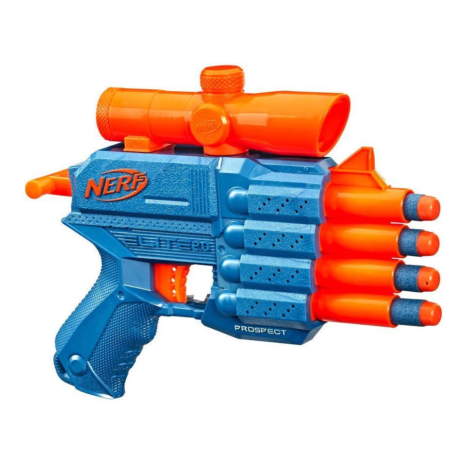 Hasbro Blaster Nerf Elite 2.0 Prospect QS-4 - 4 Schuss Blaster, Eine Pistole, vierfacher Spaß!