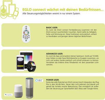 EGLO Pendelleuchte RIODEVA-C, Bluetooth, Farbwechsel, Smart Home, LED fest integriert, Kaltweiß, Neutralweiß, Tageslichtweiß, Warmweiß, Hängeleuchte, EGLO CONNECT, Steuerung über APP + Fernbedienung