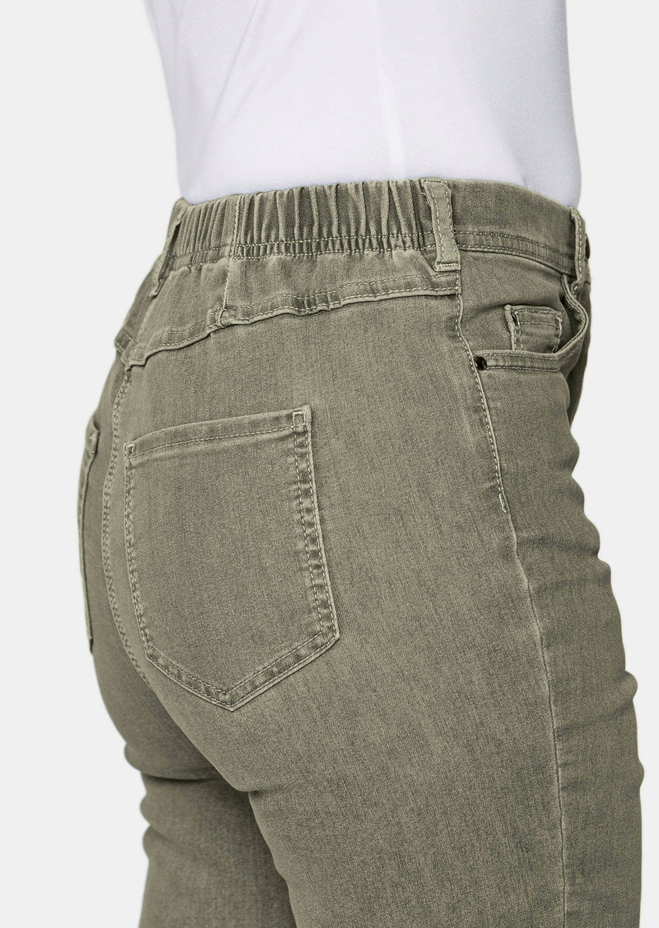 GOLDNER moorgrün Bequeme High-Stretch-Jeanshose Bequeme Jeans