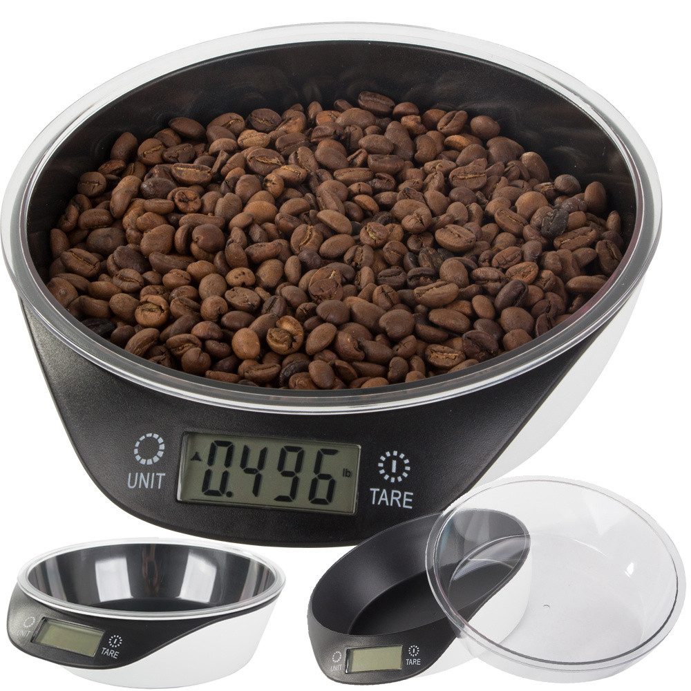 VERK GROUP Küchenwaage Küchenwaage mit Schüssel Digitalwaage Feinwaage Küchen Waage 5KG/1g
