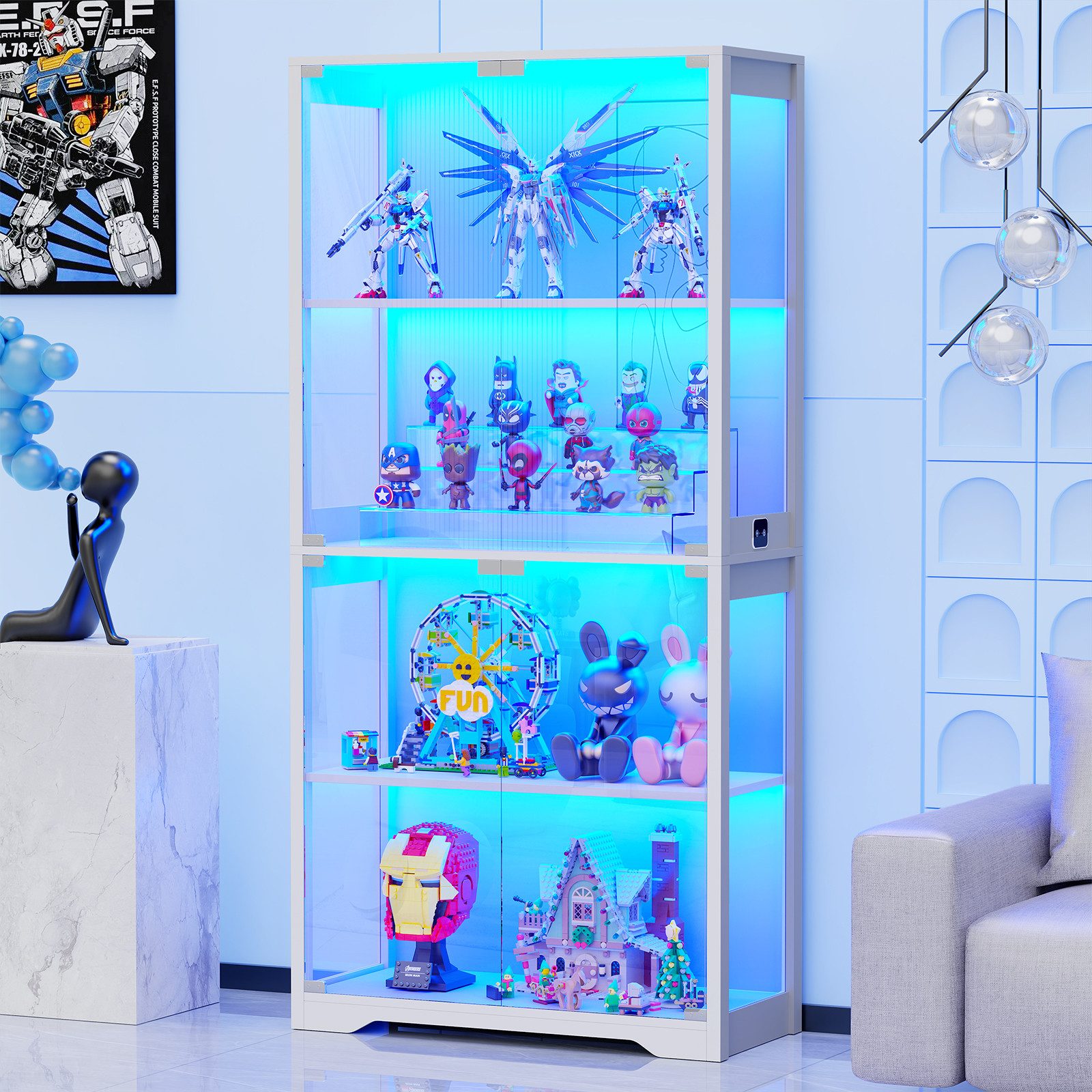 BROTTAR Glasvitrine mit LED Beleuchtung und günstig online kaufen
