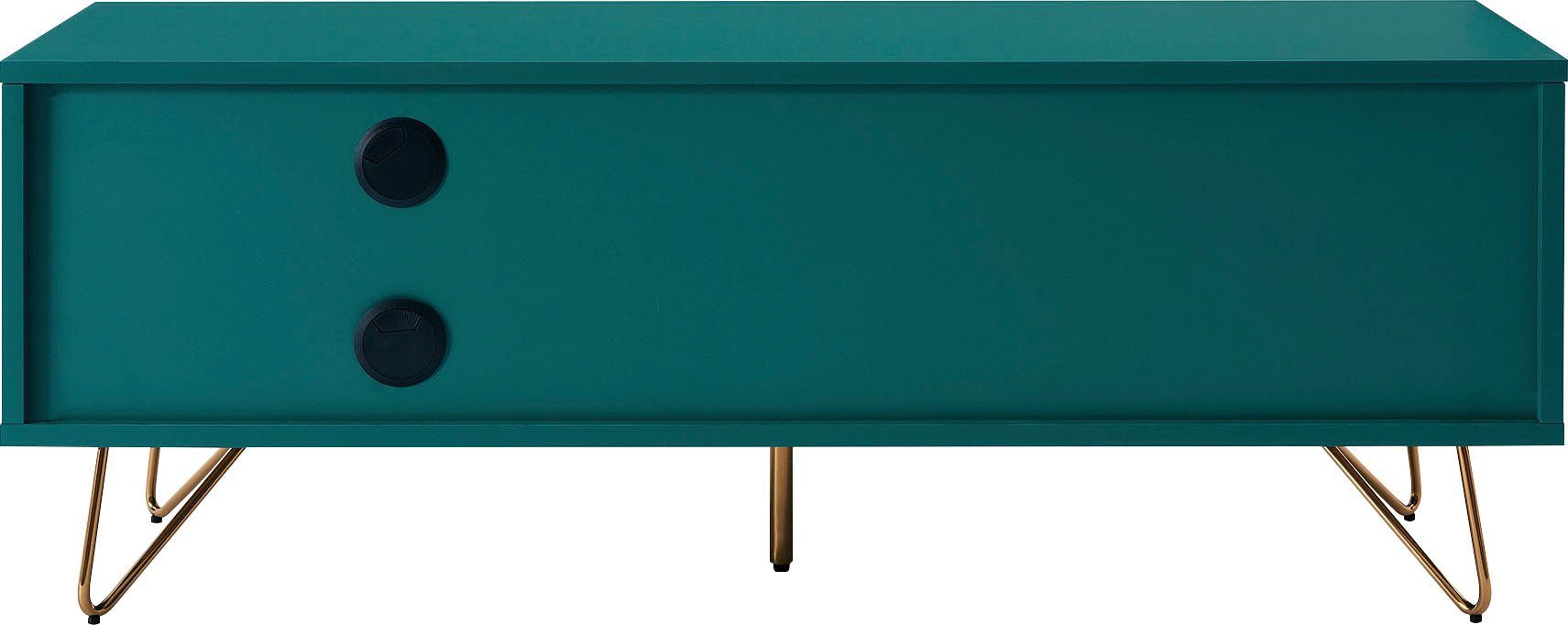 SalesFever Lowboard Bolton - TV-Kommode in schlichter Eleganz, Kommode mit Klappendämpfe, Hairpin Beinen