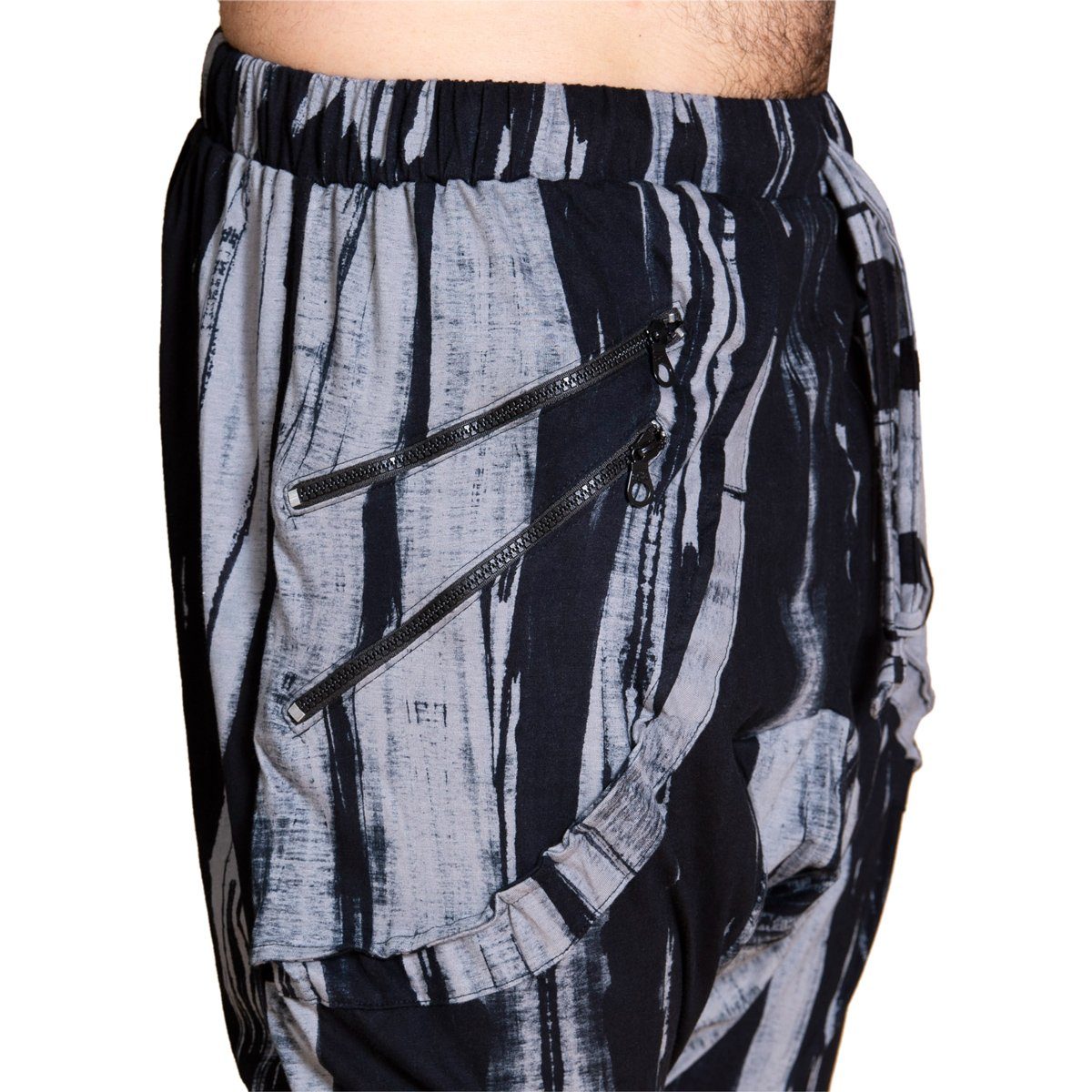PANASIAM Haremshose Baggy Pants aus 100% Baumwolle Jogger Pants mit elastischem Gummibund Pumphose Haremshose im Goa Style Sweatpants Freizeithose für Festivals