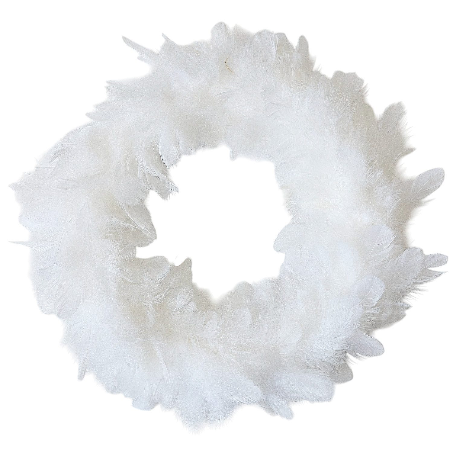 Macosa Home Dekokranz Federkranz Weiß 35, 25 od. 18 cm Ø, modern Osterdeko Tischdeko