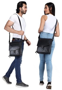 TUSC Messenger Bag Pictor, Premium Ledertasche für Tablet bis 10,5 Zoll