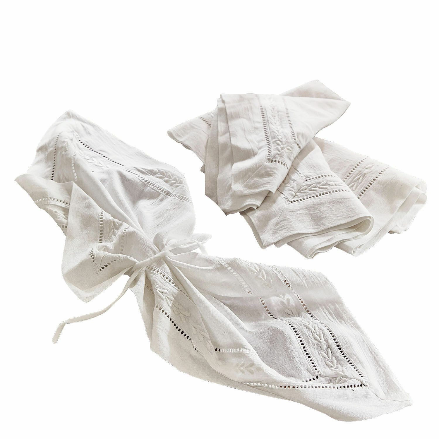 Stoffserviette Serviette 4er Set Ellingford weiß