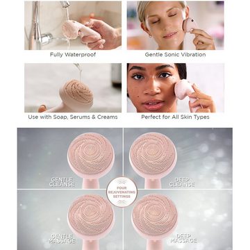 Esmes Gesichtsreinigungsbürste, Silikon Gesichtsreinigungsbürste, Massagefunktion, 4 Stufen-Funktion