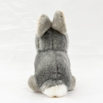 Teddys Rothenburg Kuscheltier Hase 16 cm grau/weiß Plüschhase