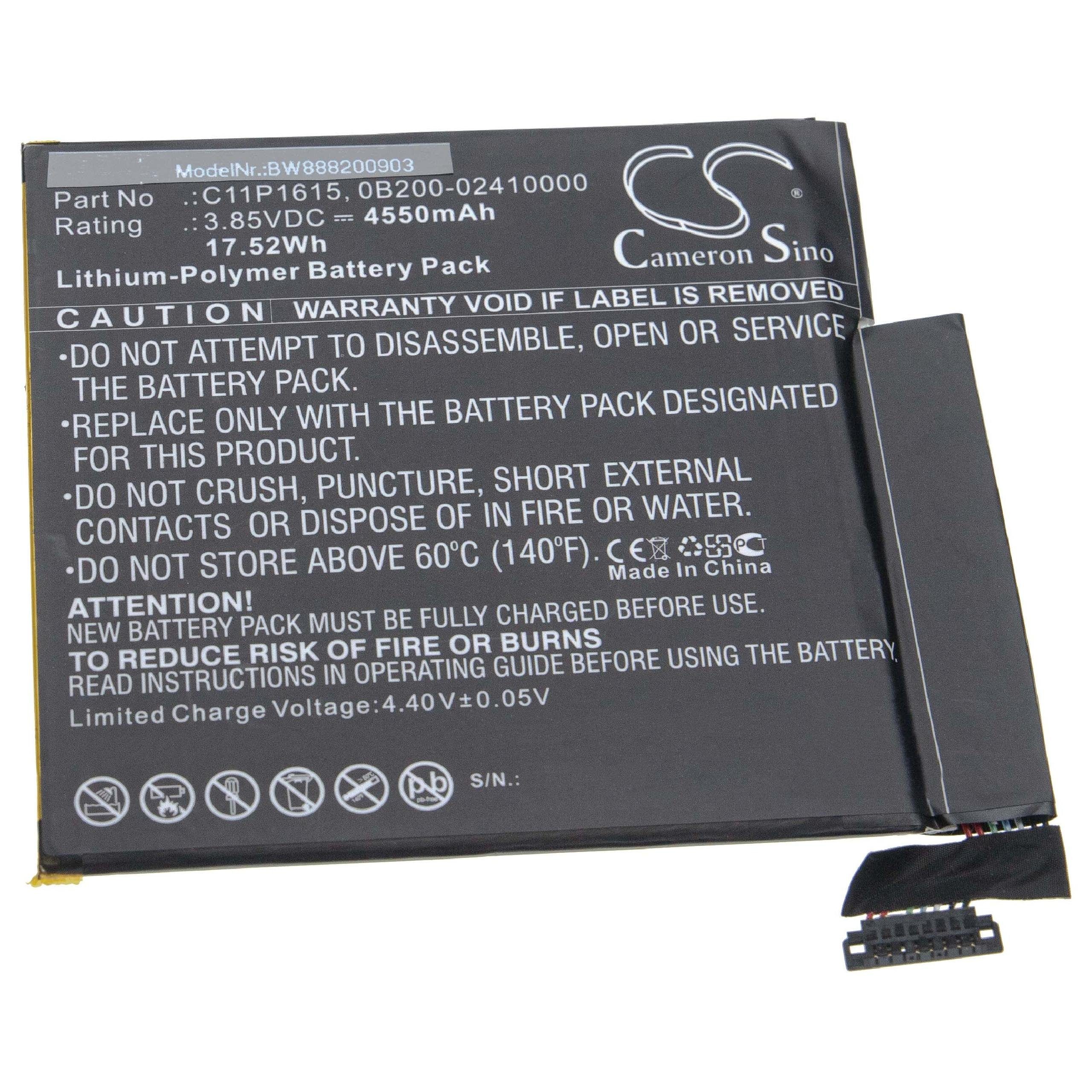 vhbw kompatibel mit Asus Zenpad P00J, ZT582KL, Z8S Tablet-Akku Li-Polymer 4550 mAh (3,85 V)