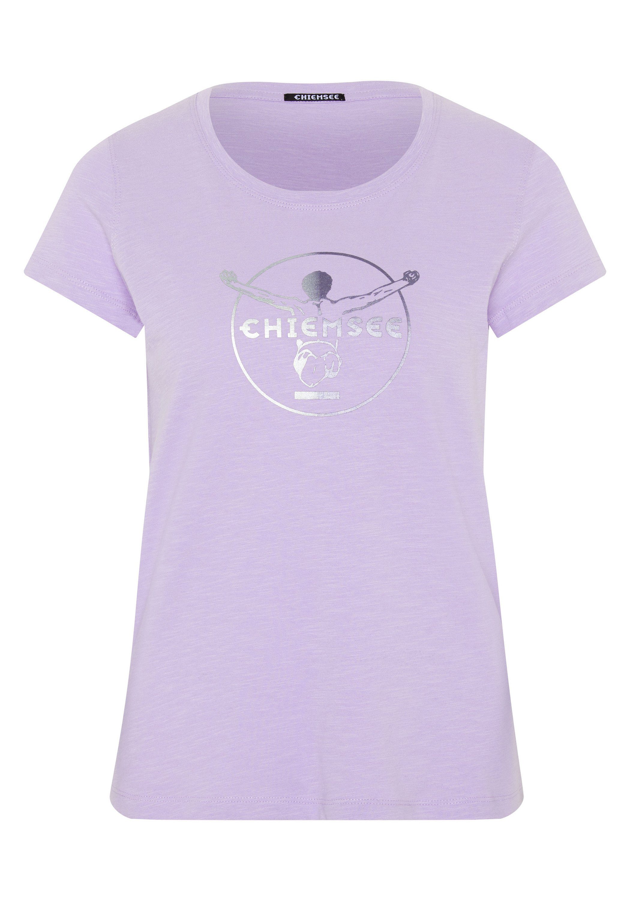 Purple Chiemsee Print-Shirt T-Shirt mit Jumper-Frontprint 1 Rose 15-3716