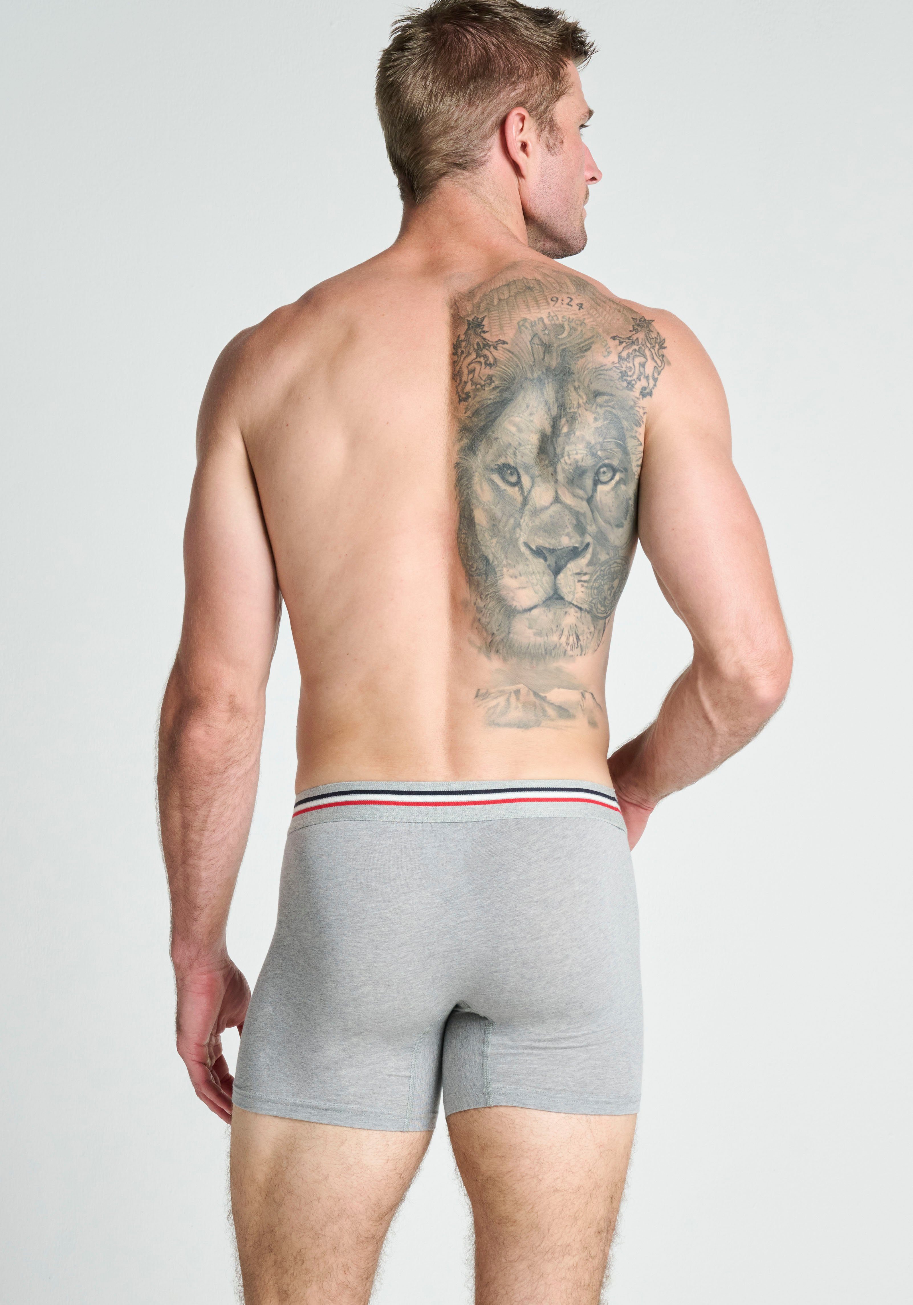 Jockey Trunk Cotton Stretch (3er Pack) Mittlere Bundhöhe, längeres Bein, Logobund