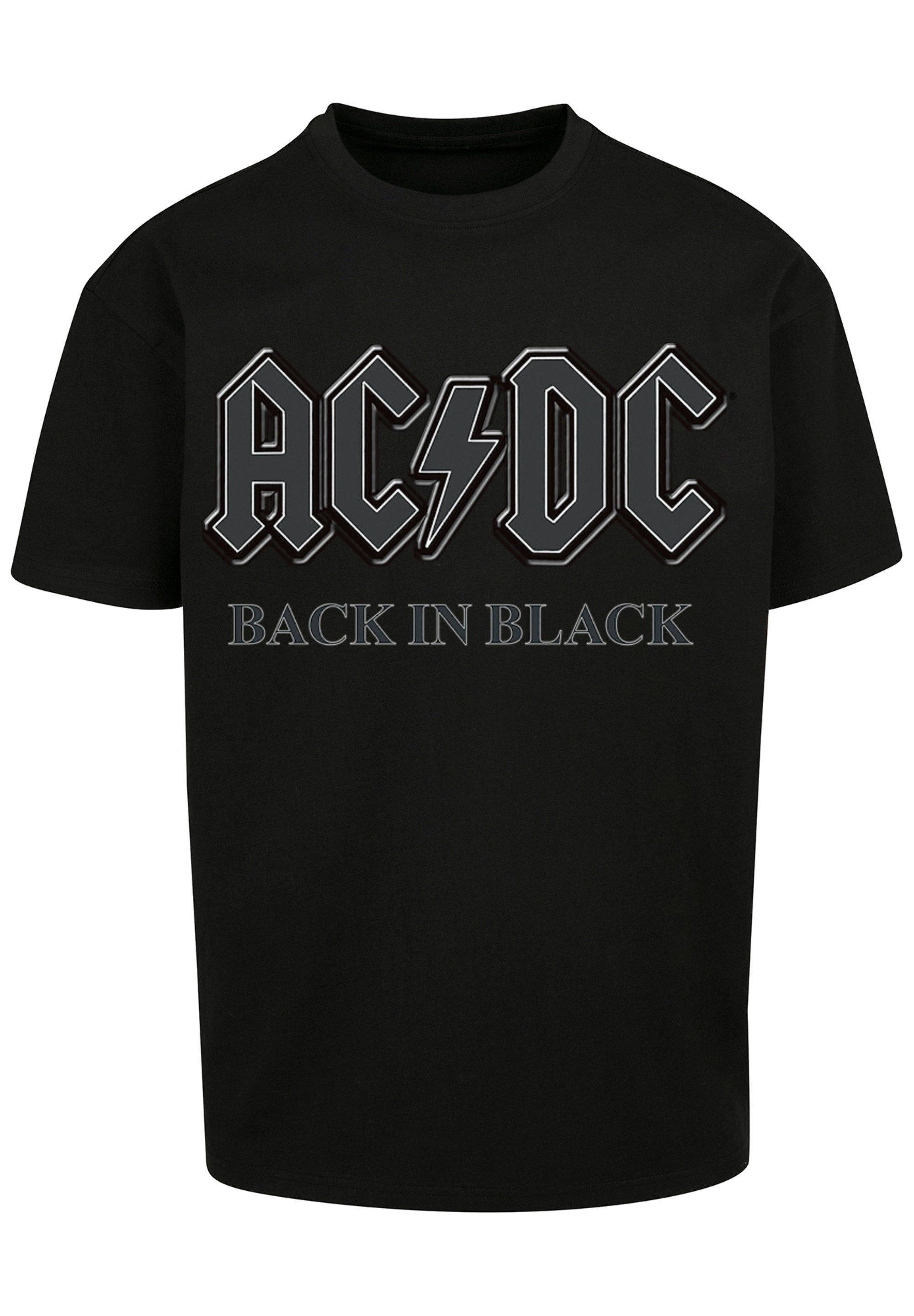 F4NT4STIC T-Shirt PLUS SIZE in ACDC Black Back Print