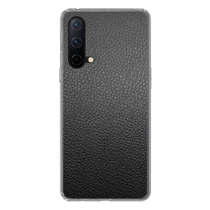 MuchoWow Handyhülle Leder - Lederoptik - Rot - Leicht Phone Case Handyhülle OnePlus Nord CE 5G Silikon Schutzhülle