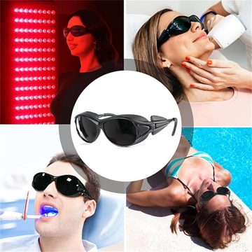 yhroo Arbeitsschutzbrille Schutzbrille, IPL 200-2000nm rot und UV Schutzbrille, (1St), Für Rotlichttherapie, Haarentfernung, Laser, Kosmetologie, Bräunung