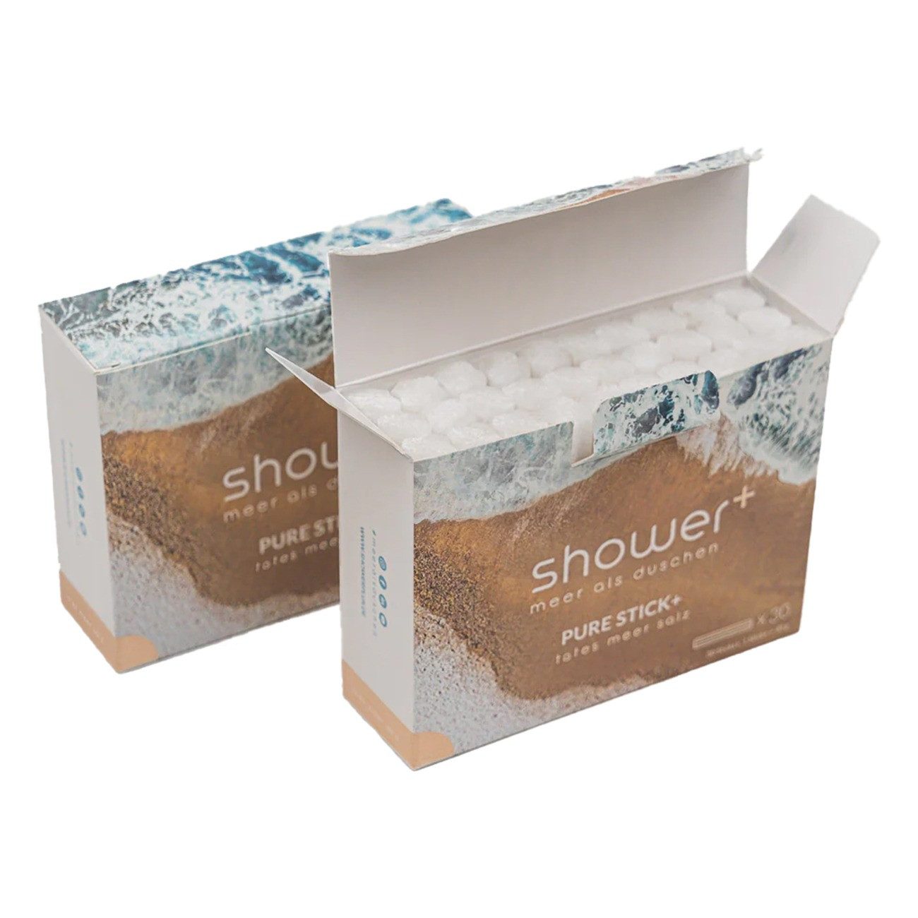 Shower+ Badezusatz PURE STICK+ 30er Pack TOTES MEER SALZ, Nachfüllsticks für shower+ Salzdusche