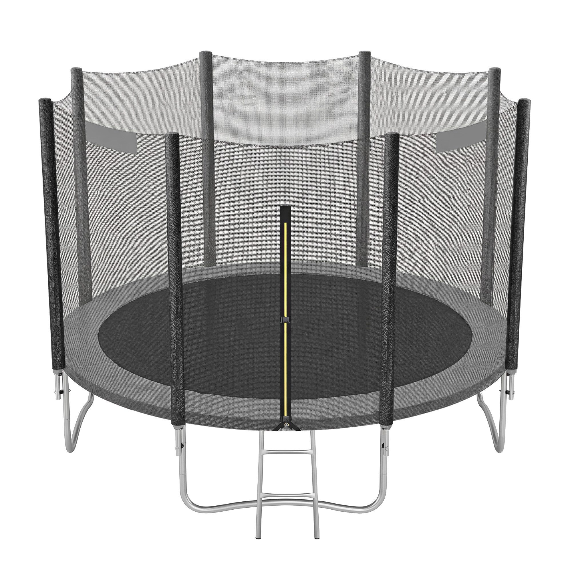 SONGMICS Gartentrampolin mit Randabdeckung, Sicherheitsnetz, Leiter und gepolsterten Stangen, Ø 305 cm, Ø244/Ø305/ Ø366 cm, mit Leiter und gepolsterten Stangen