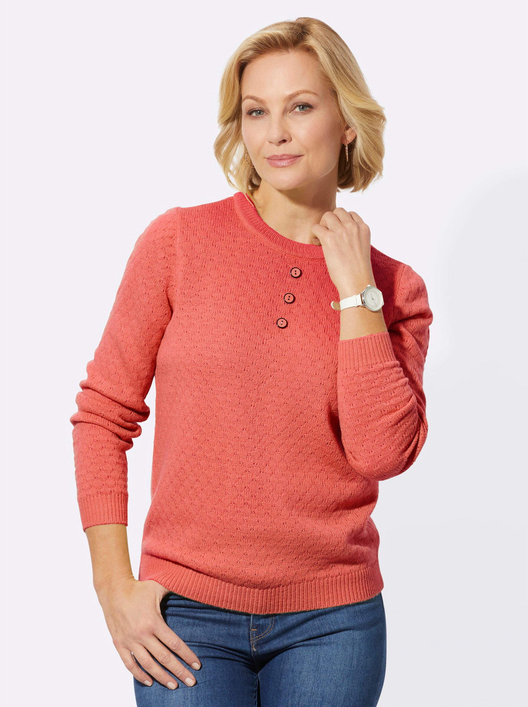 Witt Strickpullover Pullover Langarm Struktur günstig online kaufen