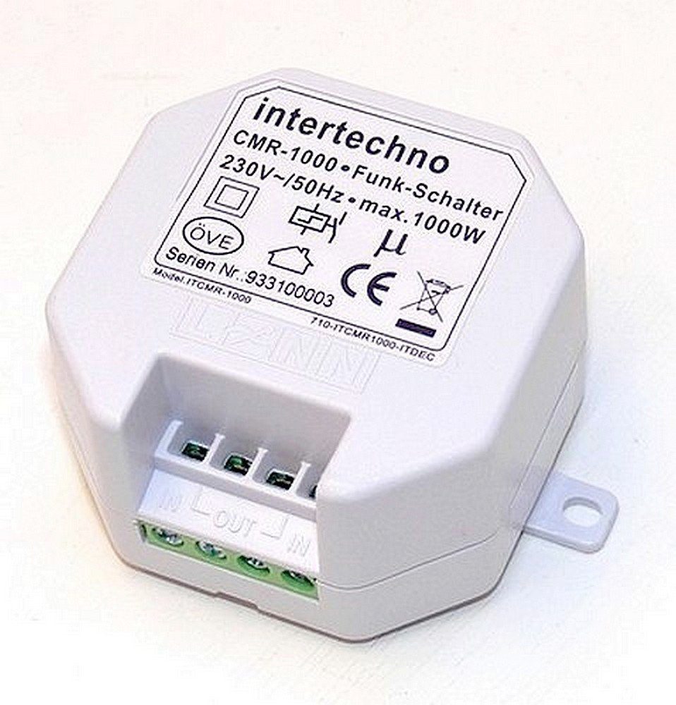 DIW-Funk Funk-Empfangsmodul Intertechno Funk-Einbau-Abluftsteuerung Dunstabzug, für Abluftsteuerungen, Dunstabzugshauben, Spar-Set, 2-tlg., Komplett-Set, Kabellose Funk-Abluftsteuerung