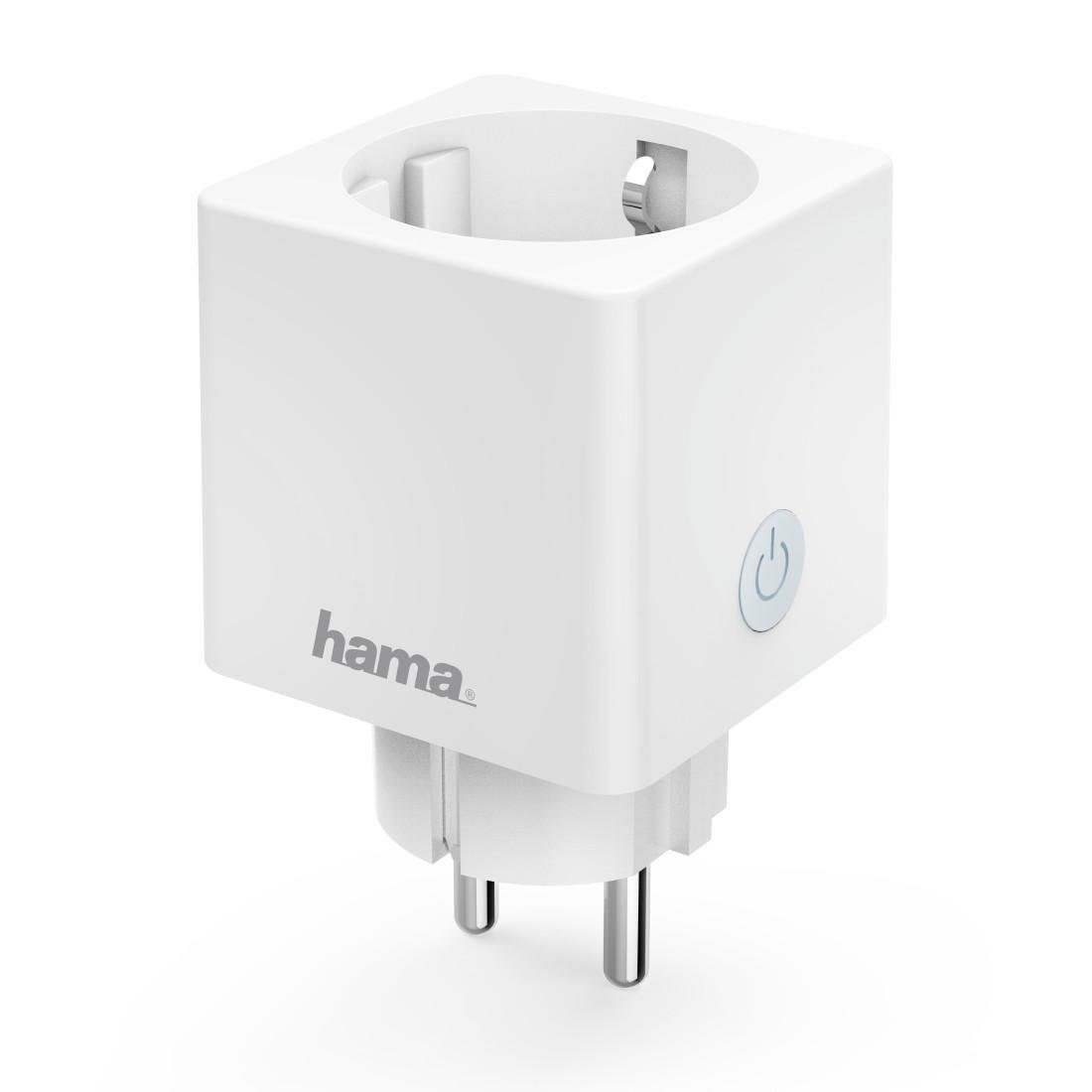 Hama WLAN-Steckdose WLAN Mini Steckdose ohne Hub 3680W, weiß, max. 3680 W, für App-und Sprachsteuerung
