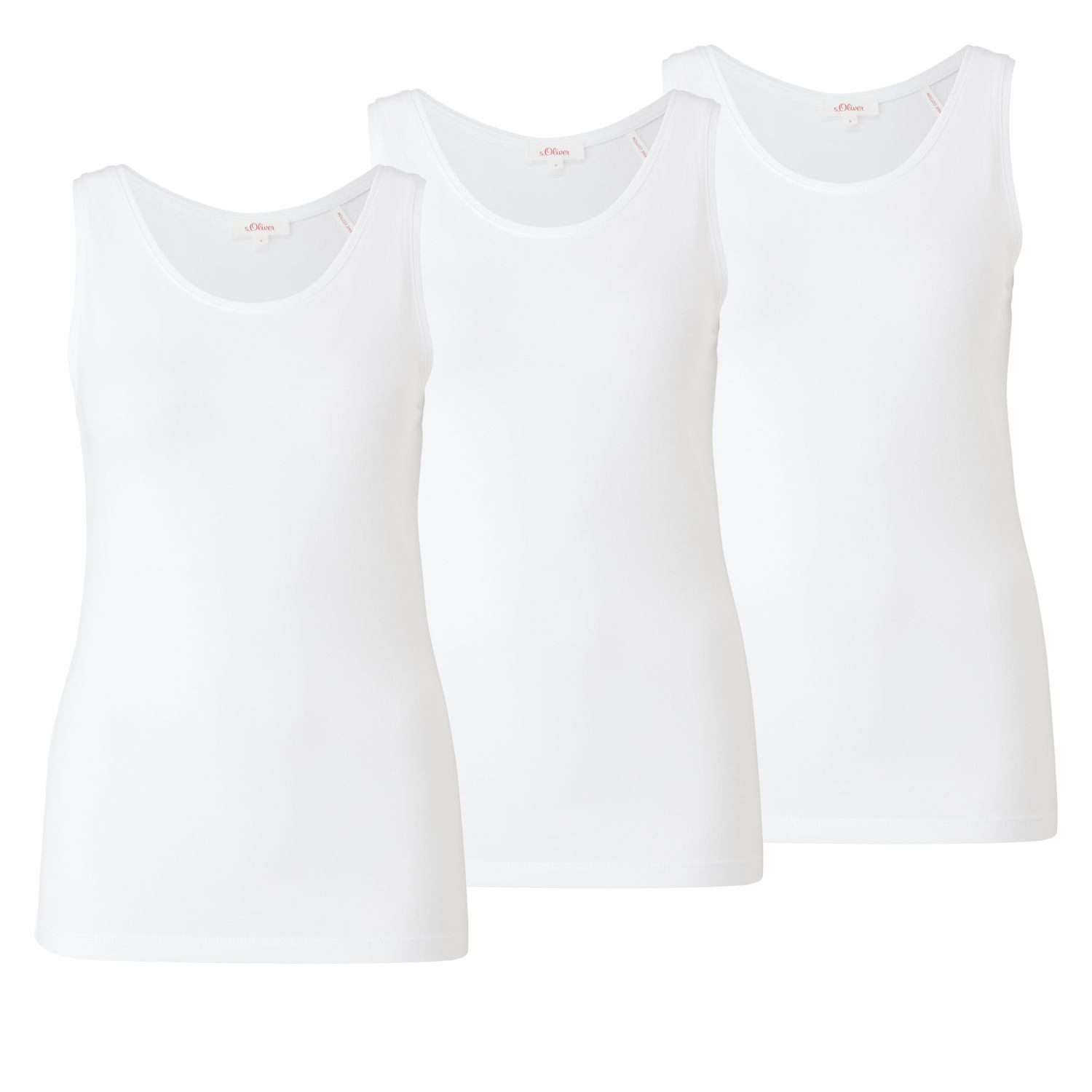 s.Oliver T-Shirt Basic-Top (3-tlg., Set) runder günstig online kaufen