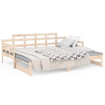 furnicato Bett Tagesbett Ausziehbar Massivholz Kiefer 2x(90x200) cm