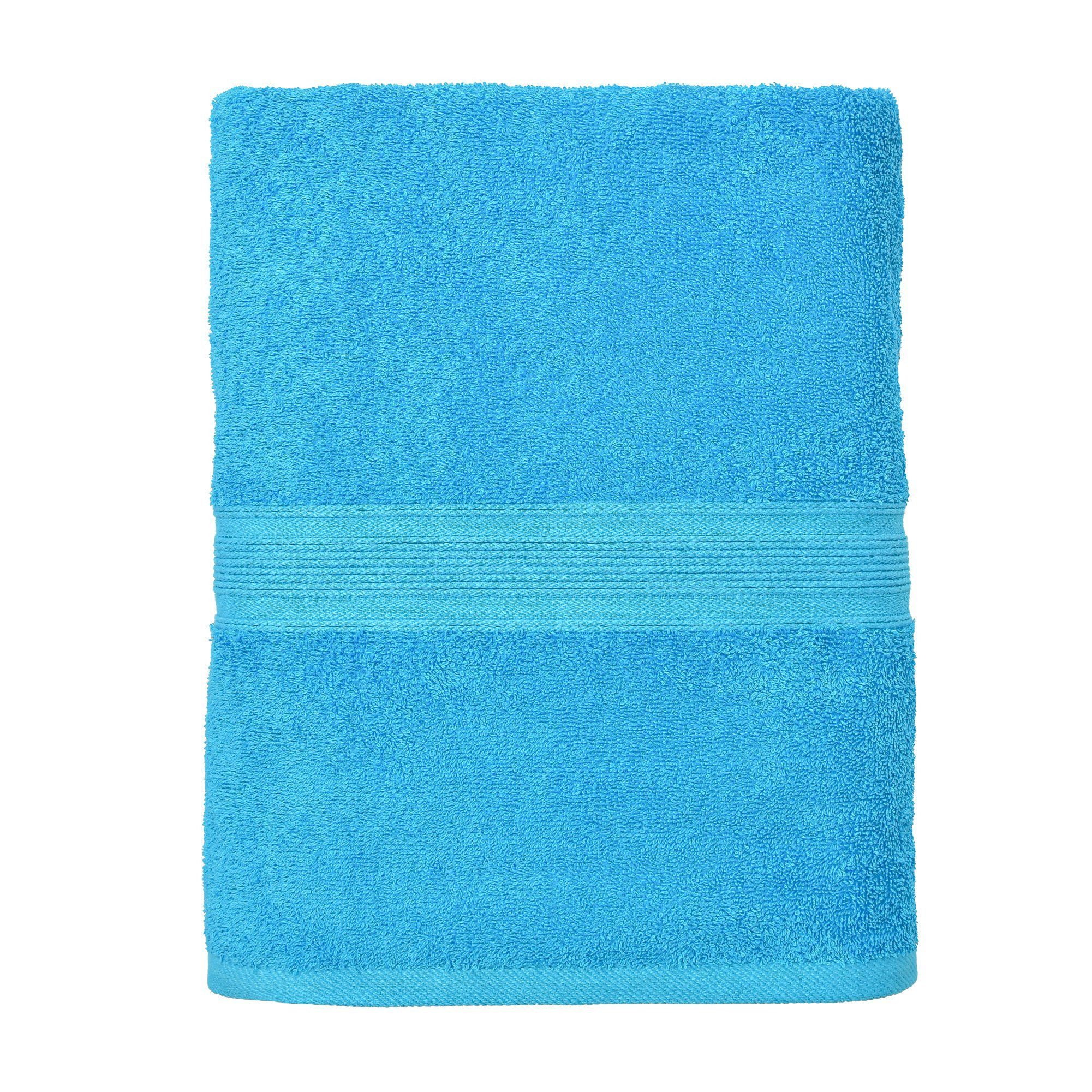 leevitex® Saunatuch Frottee XXL, (1-St), 80 x 200 cm, extra groß & saugfähig, Türkis/Ocean