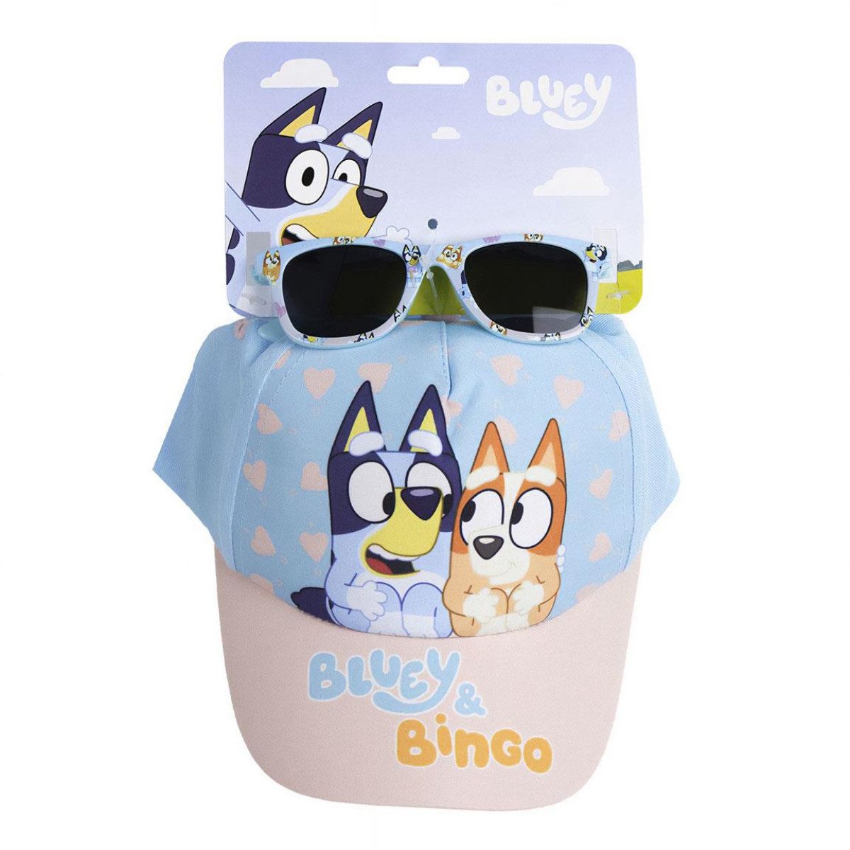 Cerda Baseball Cap Bluey Kinder-Set Cap & Sonnenbrille 51 cm mit UV-Schutz