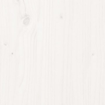 möbelando Bett Hottendorf (L/B/H: 205x155x69 cm), aus Kiefer-Massivholz in Weiß