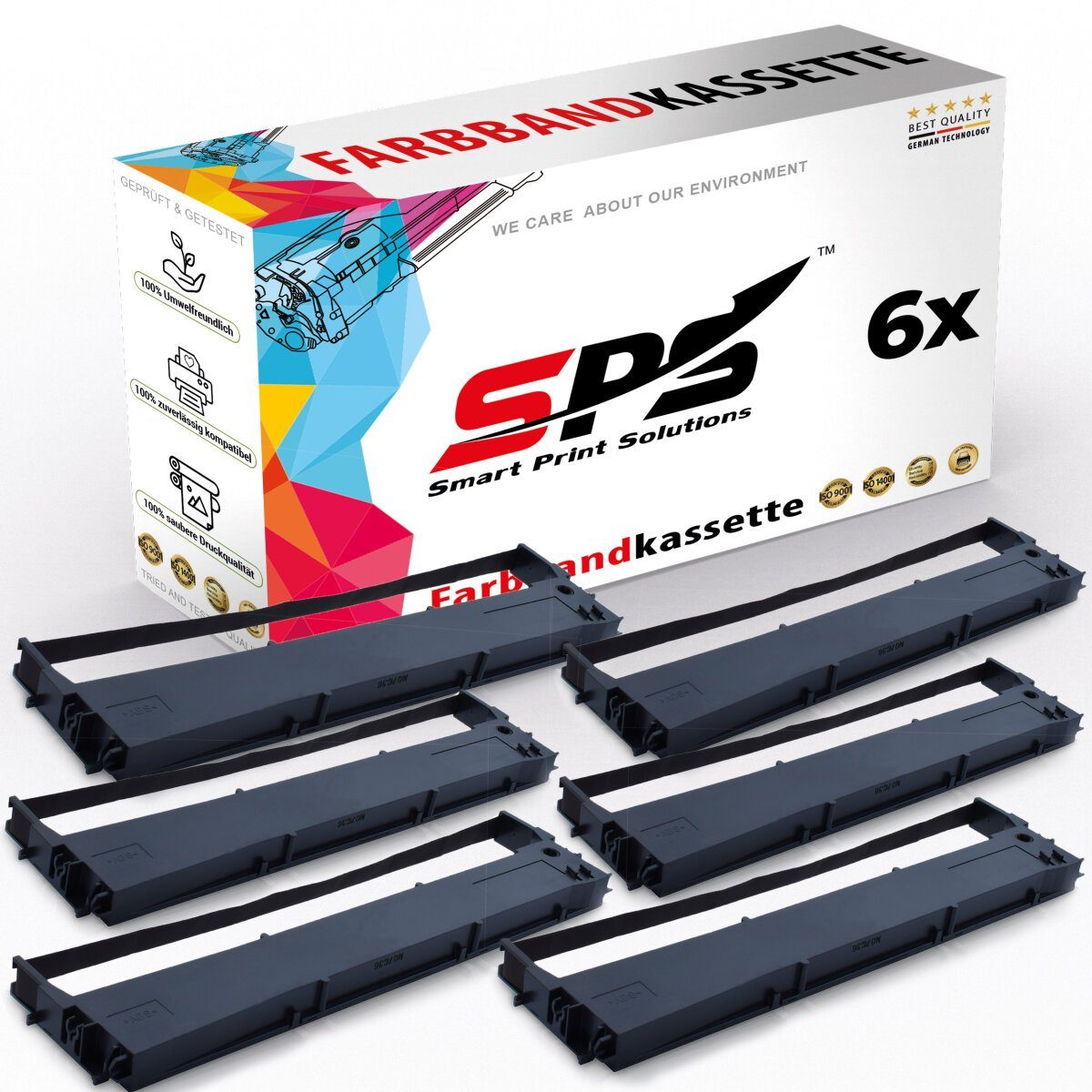 SPS Kompatibel für Epson LQ300 C13S015633 Nachfülltinte (für Epson, 6er Pack, x)