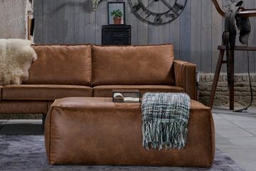 BePureHome Polsterhocker Hocker Rodeo - Leder Cognac, Unifarben