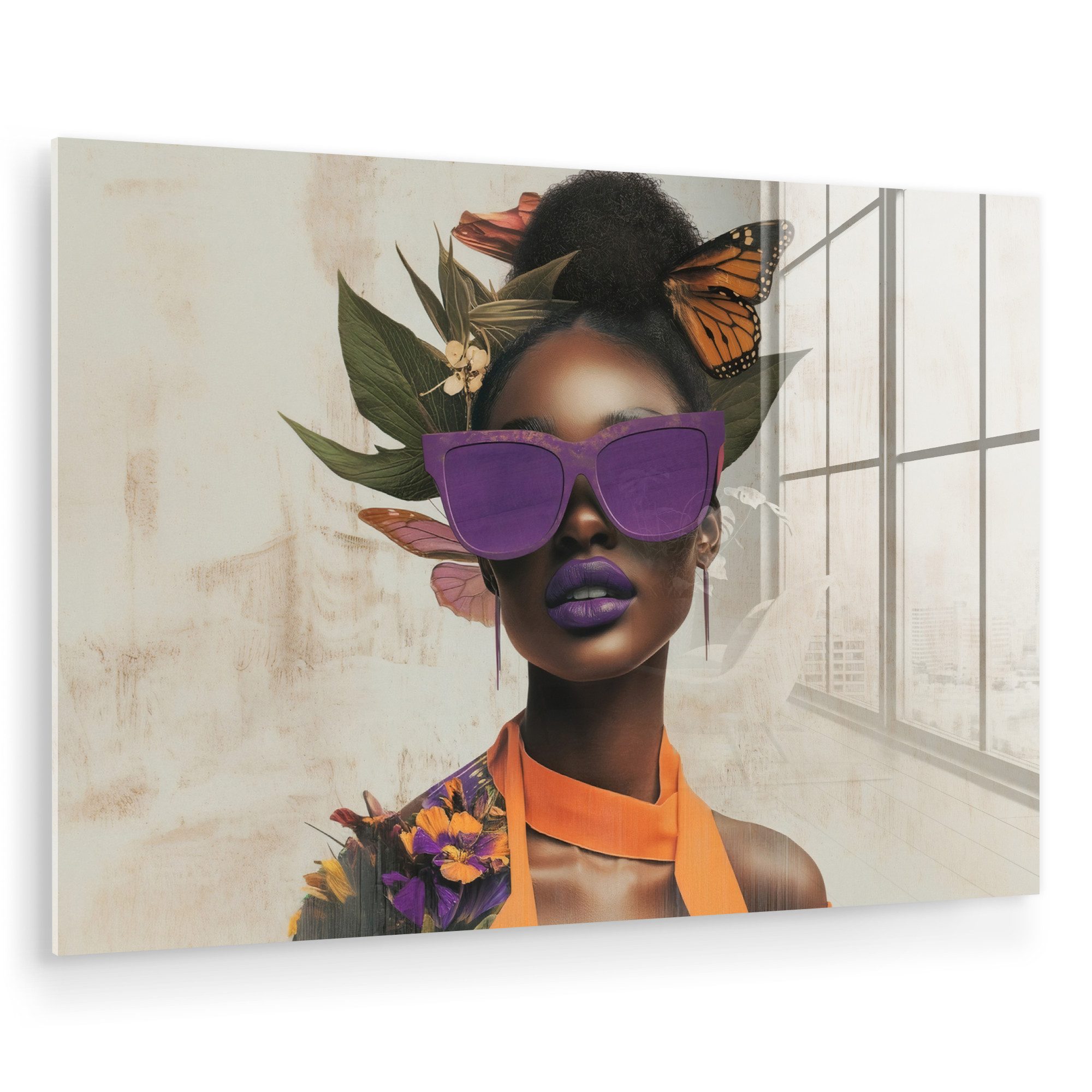 MuchoWow Acrylglasbild Frau - Sonnenbrille - günstig online kaufen