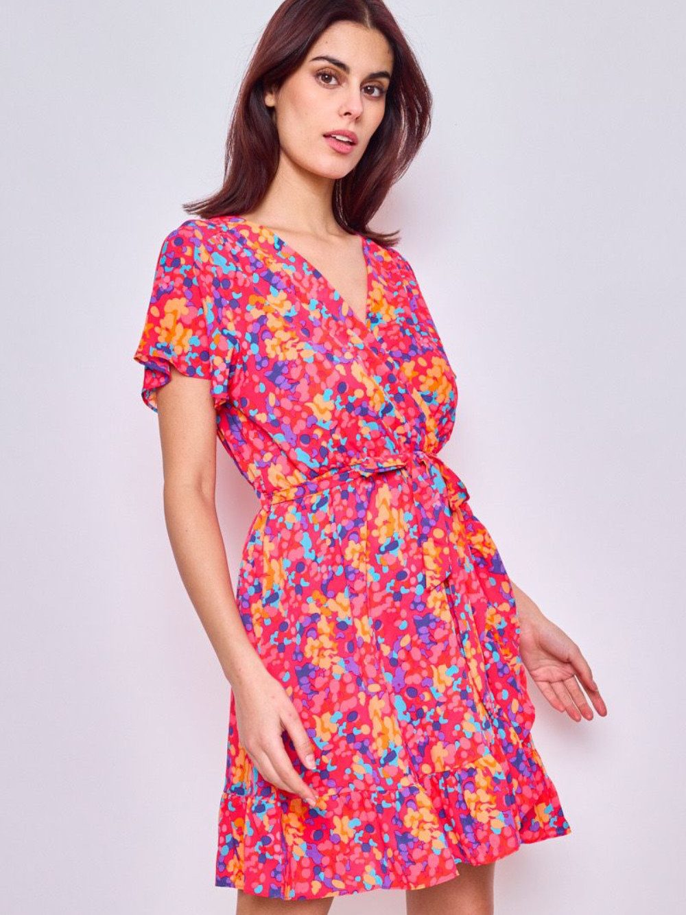 ANNIS Fashion & Accessoires Wickelkleid "PINK günstig online kaufen
