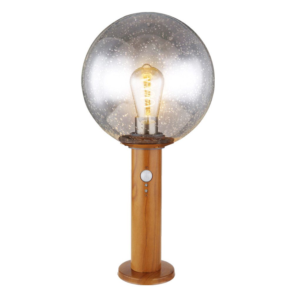 GLOBO LIGHTING LED Außen-Stehlampe, Leuchtmittel inklusive, Warmweiß, Sockelleuchte mit Bewegungsmelder Sockellampe Außen Aussenstehleuchte