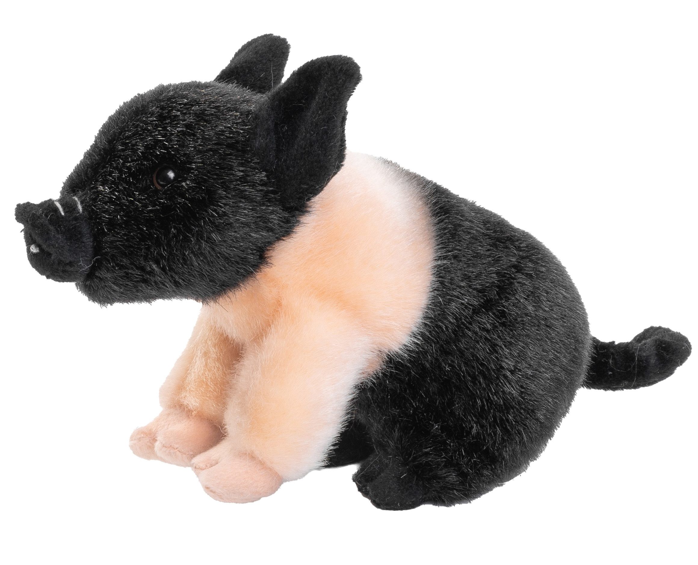 Uni-Toys Kuscheltier Angler Sattelschwein - 20 oder 25 cm - Plüsch-Ferkel - Plüschtier, zu 100 % recyceltes Füllmaterial