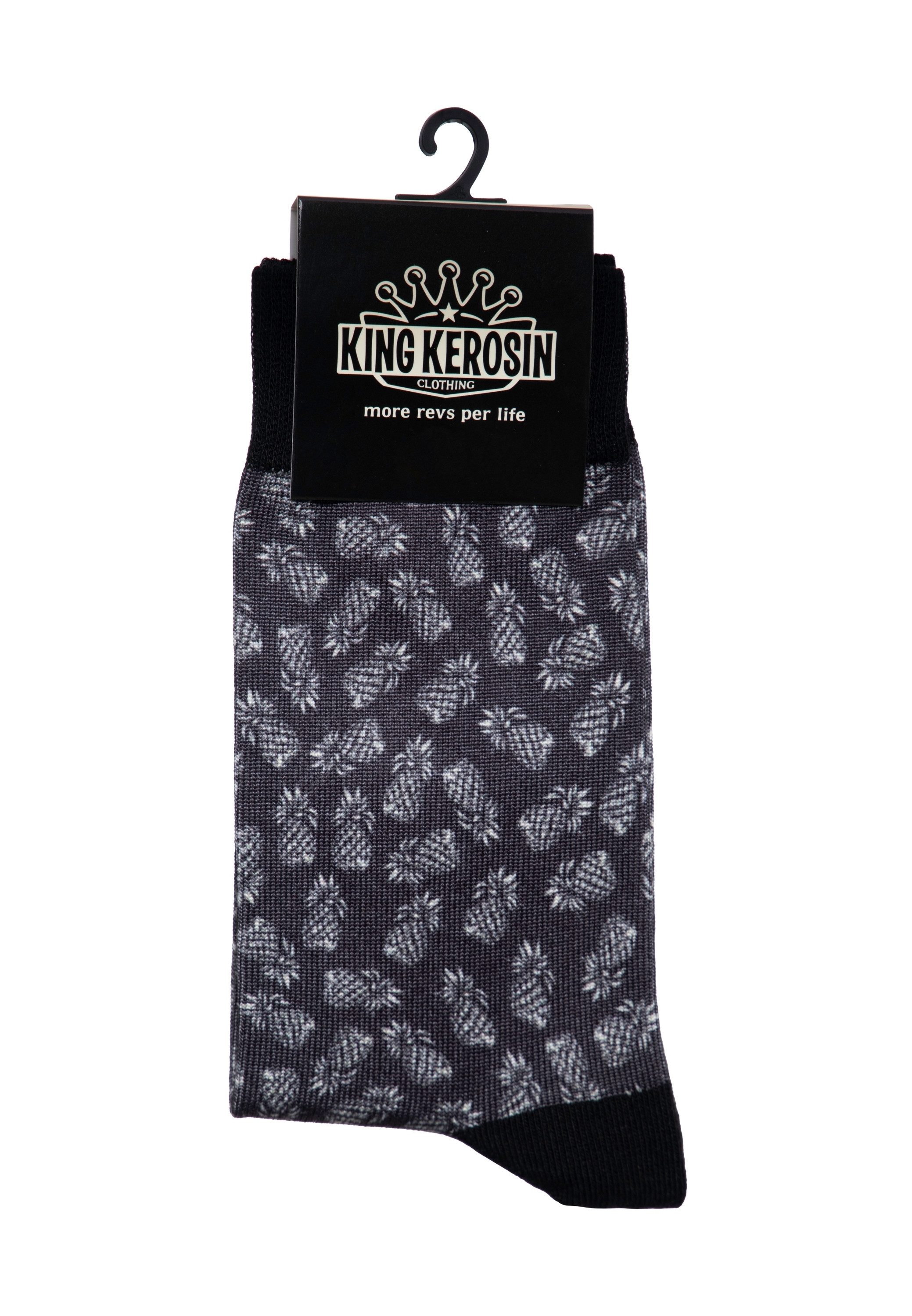 KingKerosin Socken Ananas im Ananas-Design