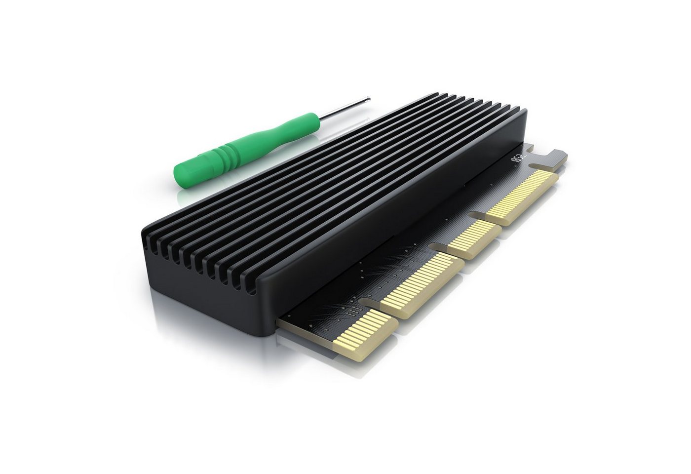 CSL PCIe Adapterkarte für M.2 NVMe SSD Computer-Adapter, PCIe Karte, Erweiterungskarte für M.2 Key-M SSDs, NVMe Standard
