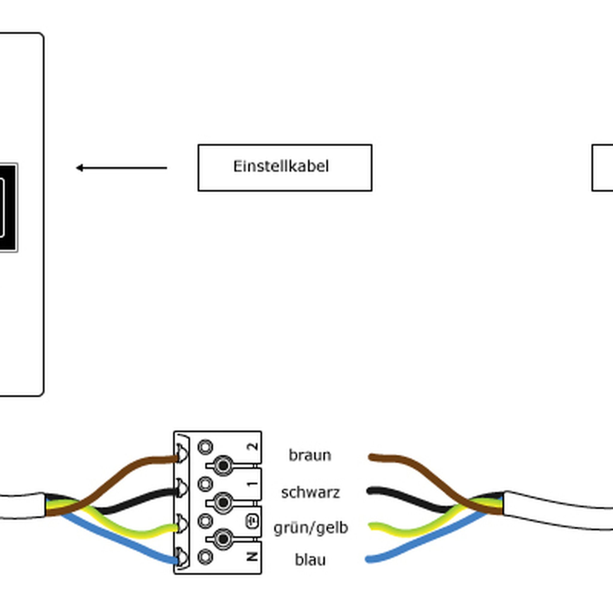 jarolift Rollladenmotor Einstellkabel / Setzkabel für Rollladenmotoren TDEP, (Packung, 1 St), LED Anzeige, Leuchtenklemme, Schuko Stecker