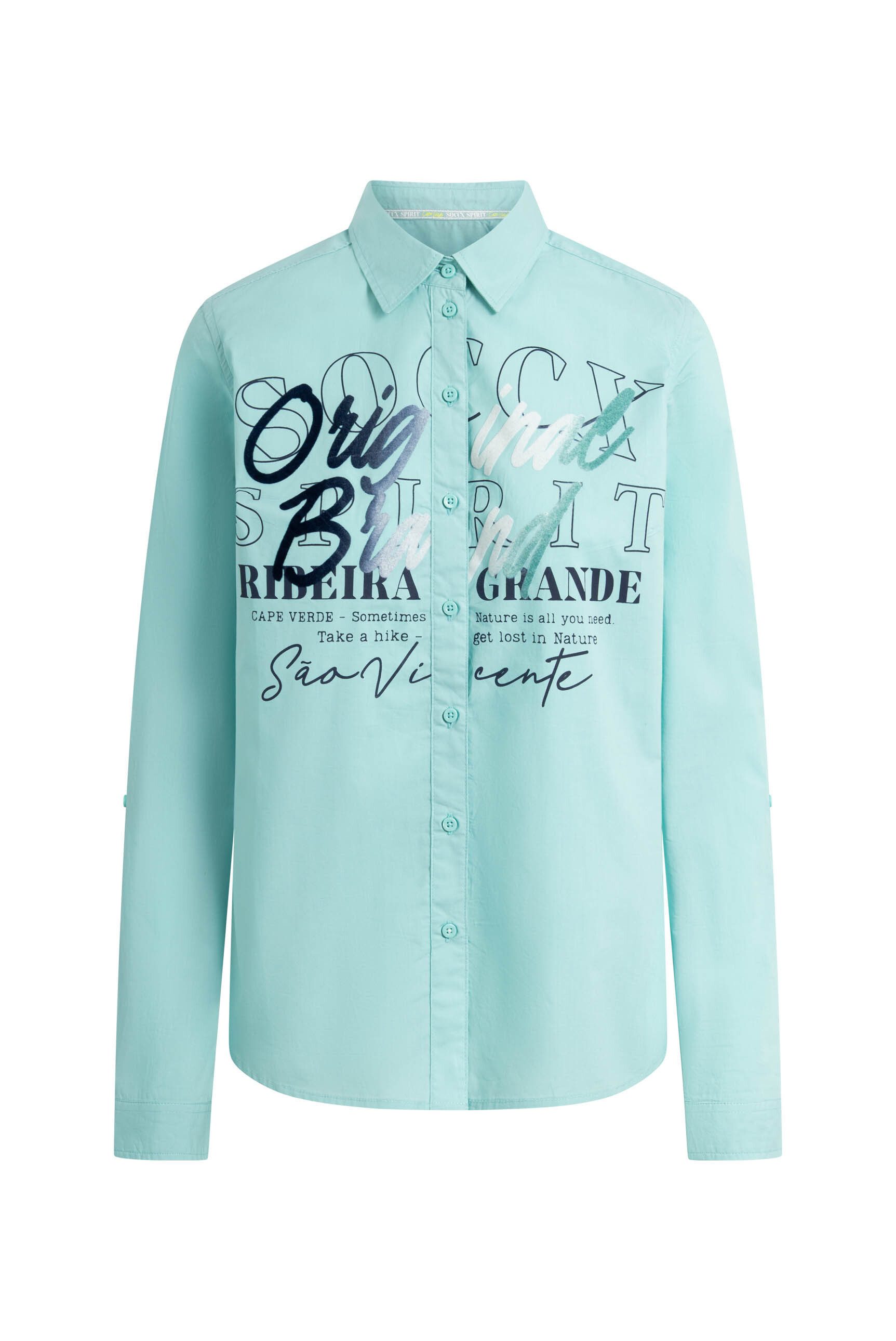 SOCCX Langarmbluse im Turn-Up-Look