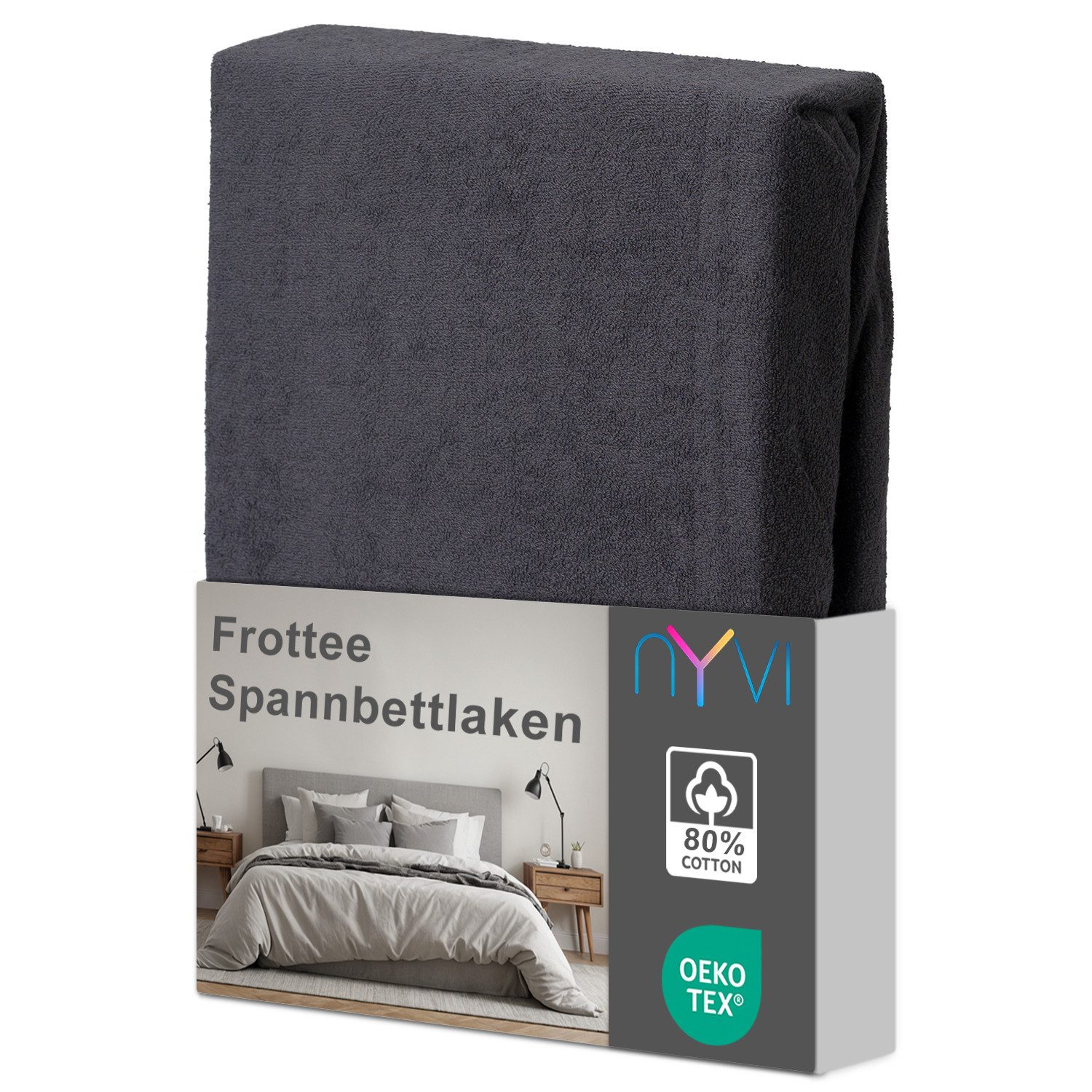 NYVI Spannbettlaken Spannbettlaken DreamScience Frottee für Matratzen bis 22 cm Höhe, Frottee, Gummizug: rundum, (1 Stück), Warm und Kuschelig, hohe Feuchtigkeitsaufnahme, schnell trocknend