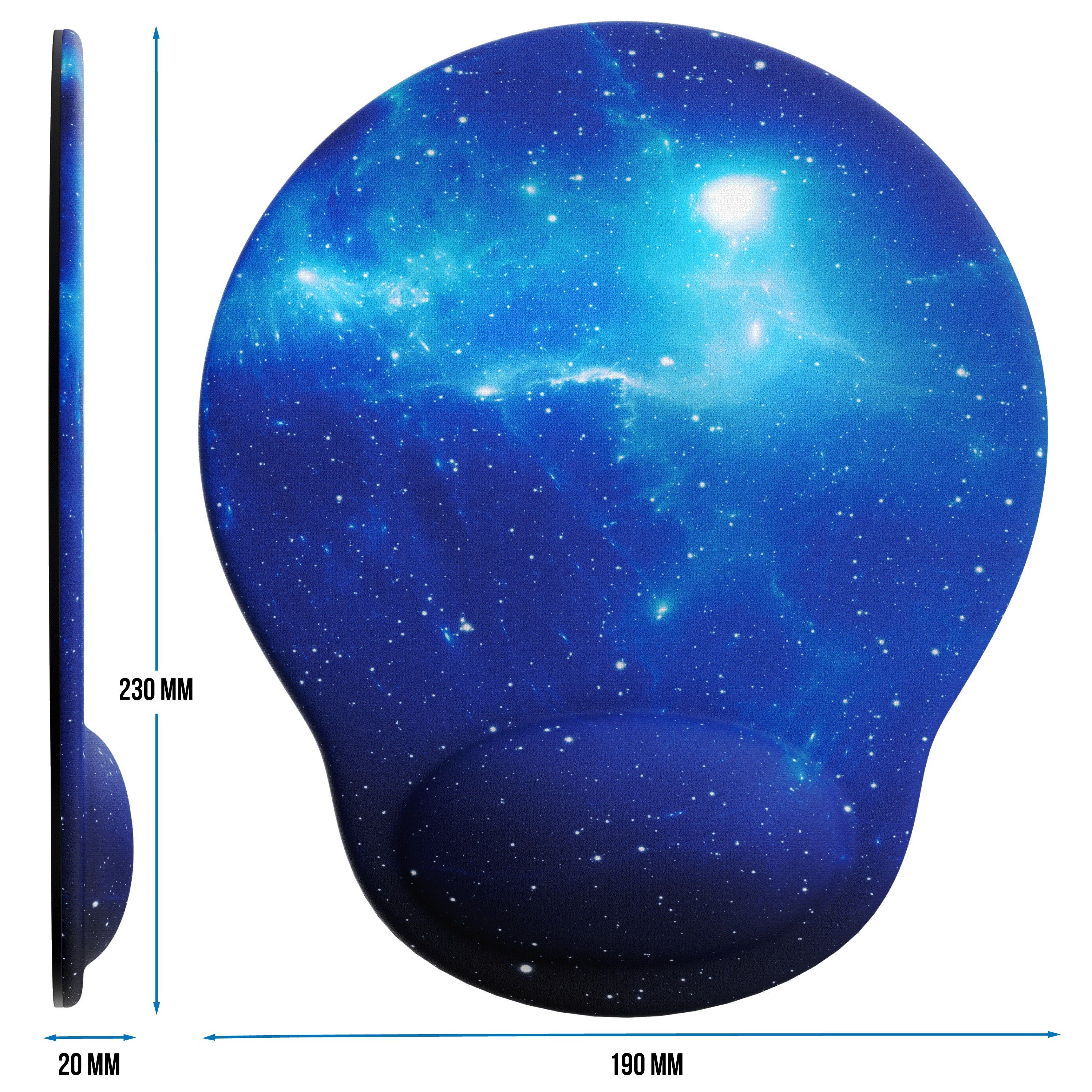 CSL Mauspad Office Gel Mousepad mit ergonomischer Handgelenkauflage, (1-St), Office Gel Mousepad mit ergonomischer Handgelenkauflage,Space