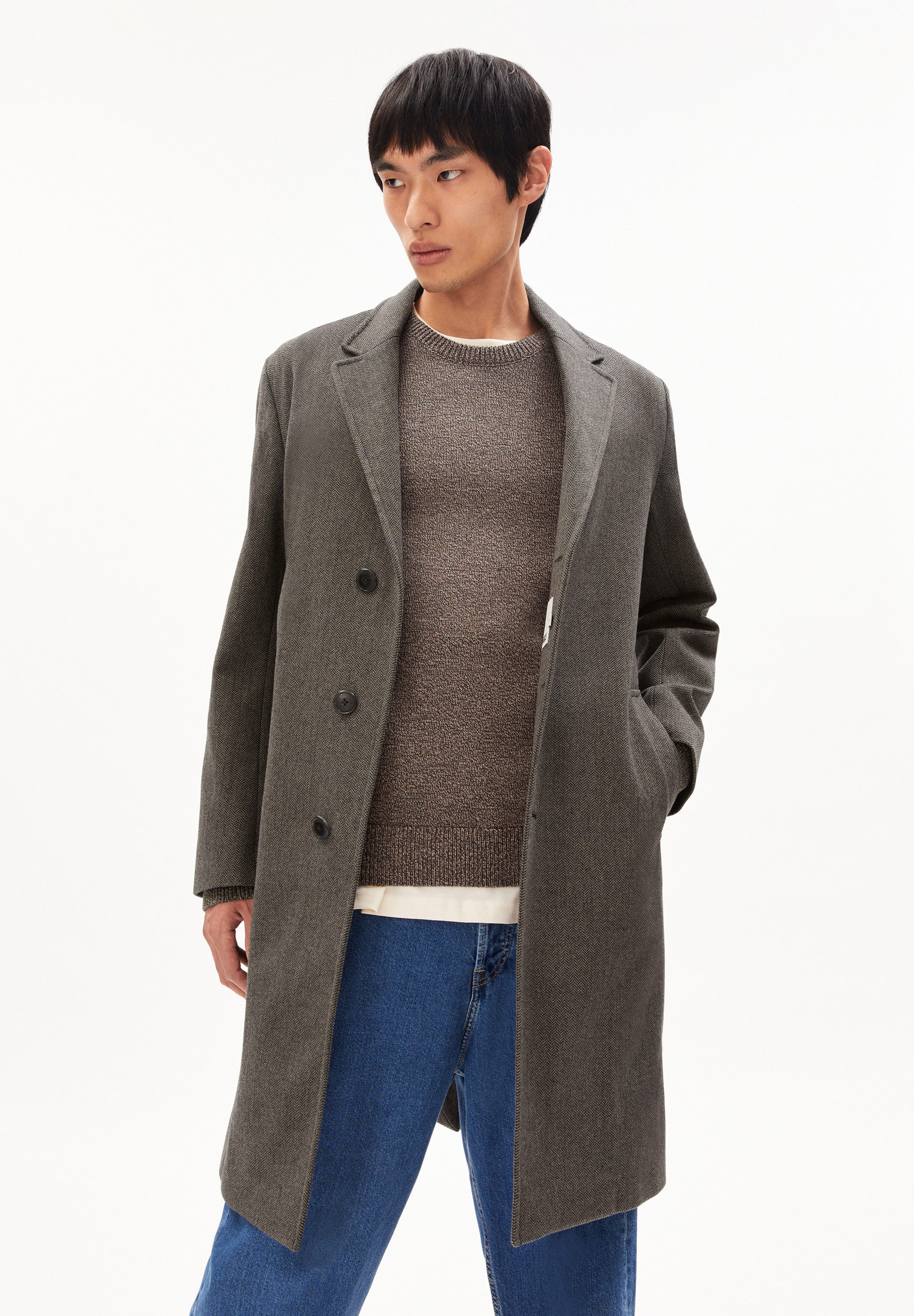 Armedangels Langmantel PAABLO Mantel aus recycelter Wolle Mantel aus recyce günstig online kaufen