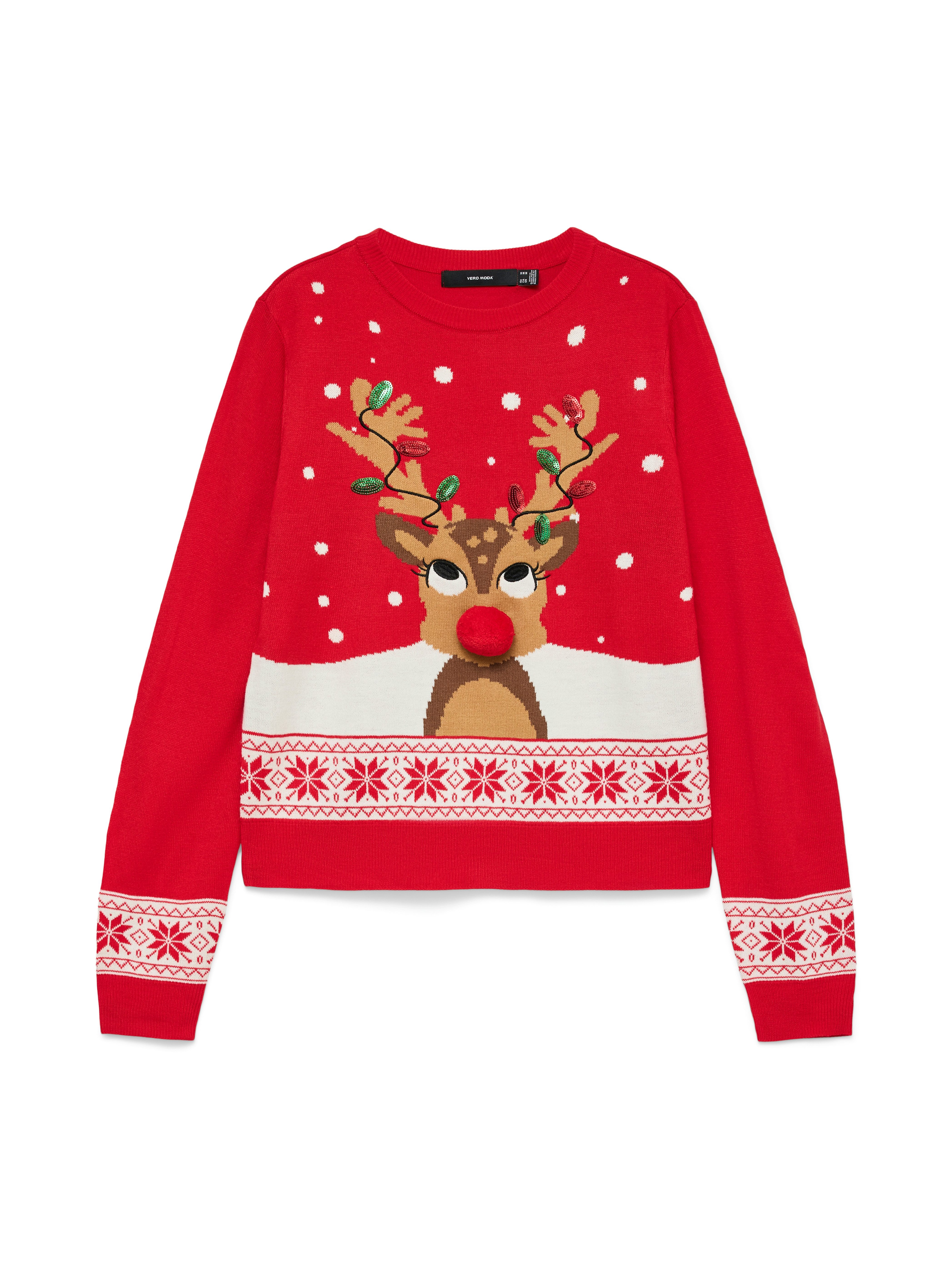 Vero Moda Weihnachtspullover VMFROSTYDEER LS O-NECK günstig online kaufen