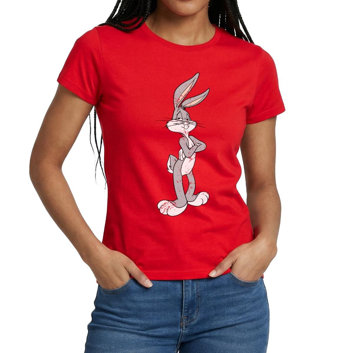 T-Shirt Looney Tunes Bugs Bunny Vintage Pose Frauen T-Shirt
