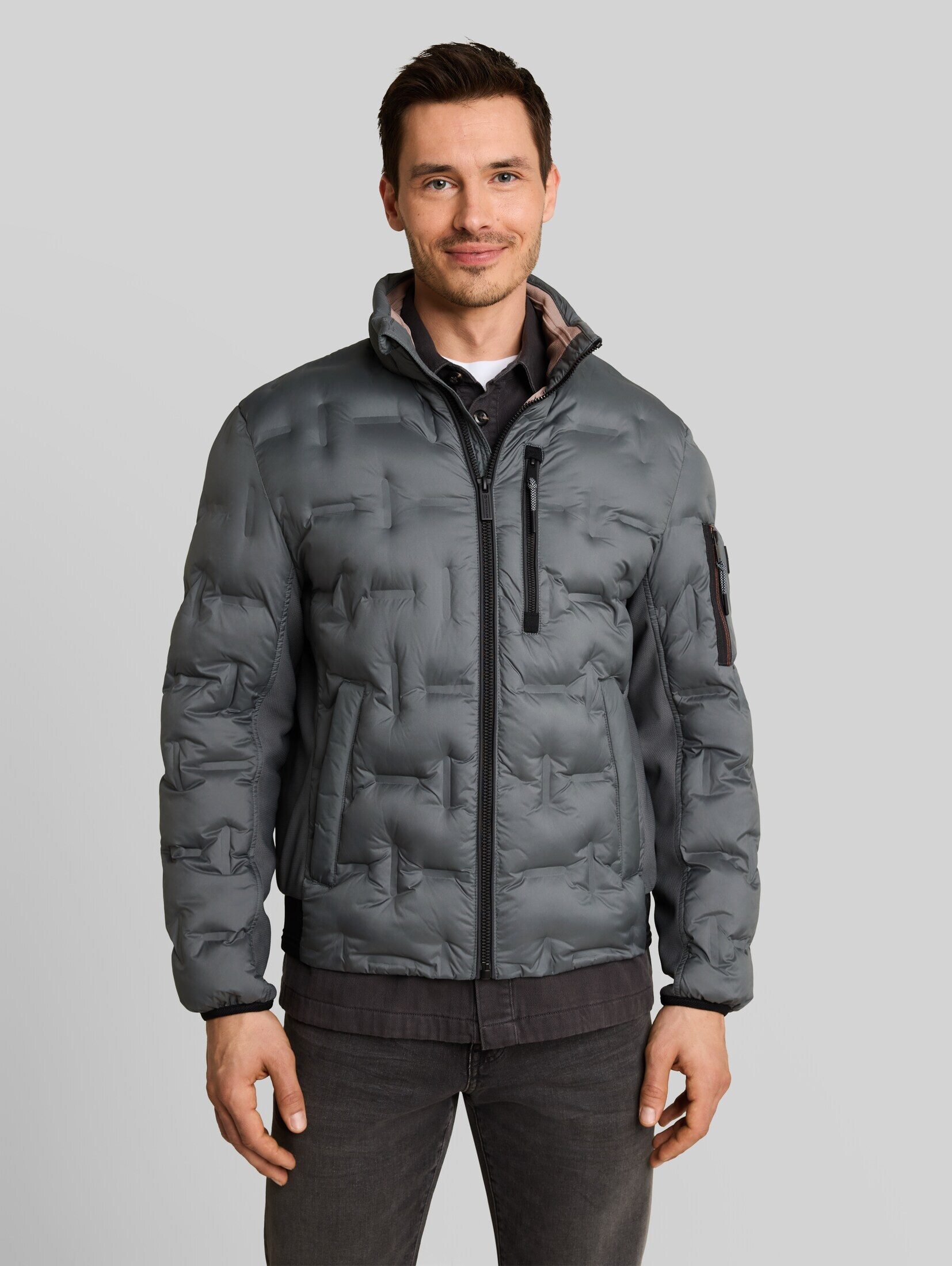 TOM TAILOR Winterjacke Jacken Hybrid Steppjacke mit verstaubarer Kapuze