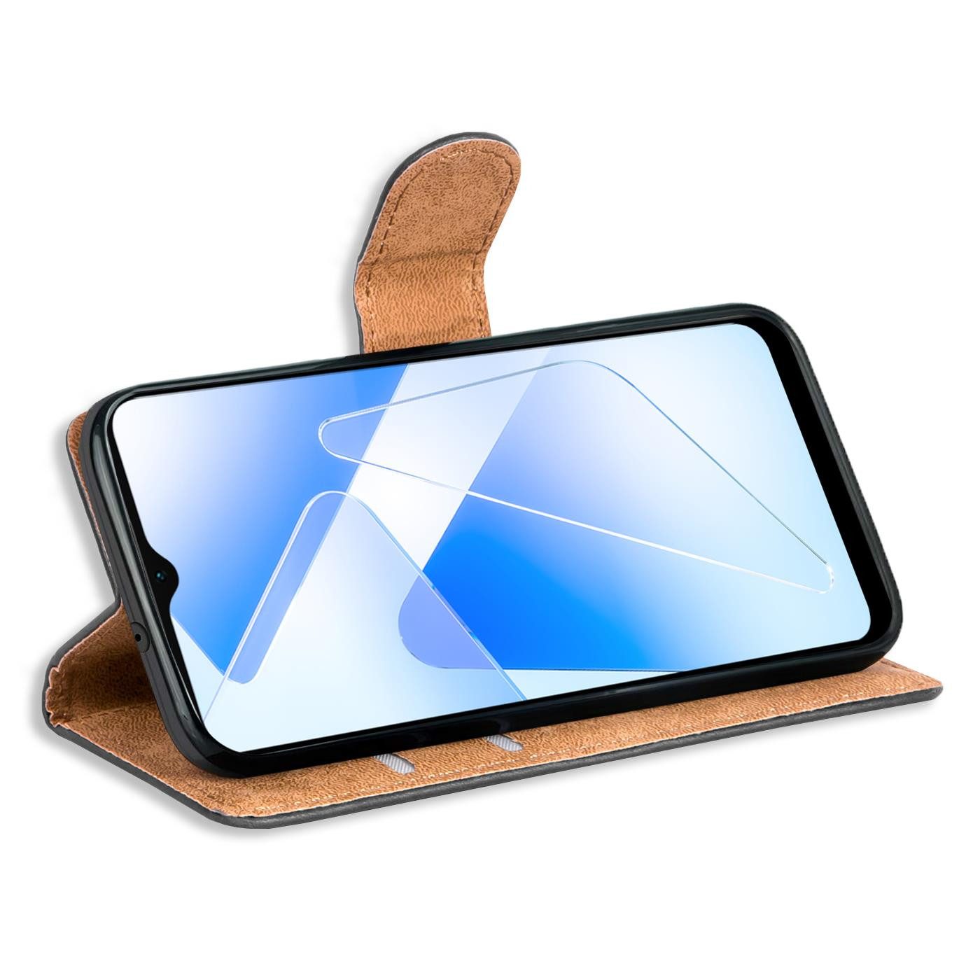CoolGadget Handyhülle Book Case Handy Tasche für OPPO A16 6,6 Zoll, Hülle Klapphülle Flip Cover Etui Schutzhülle stoßfest