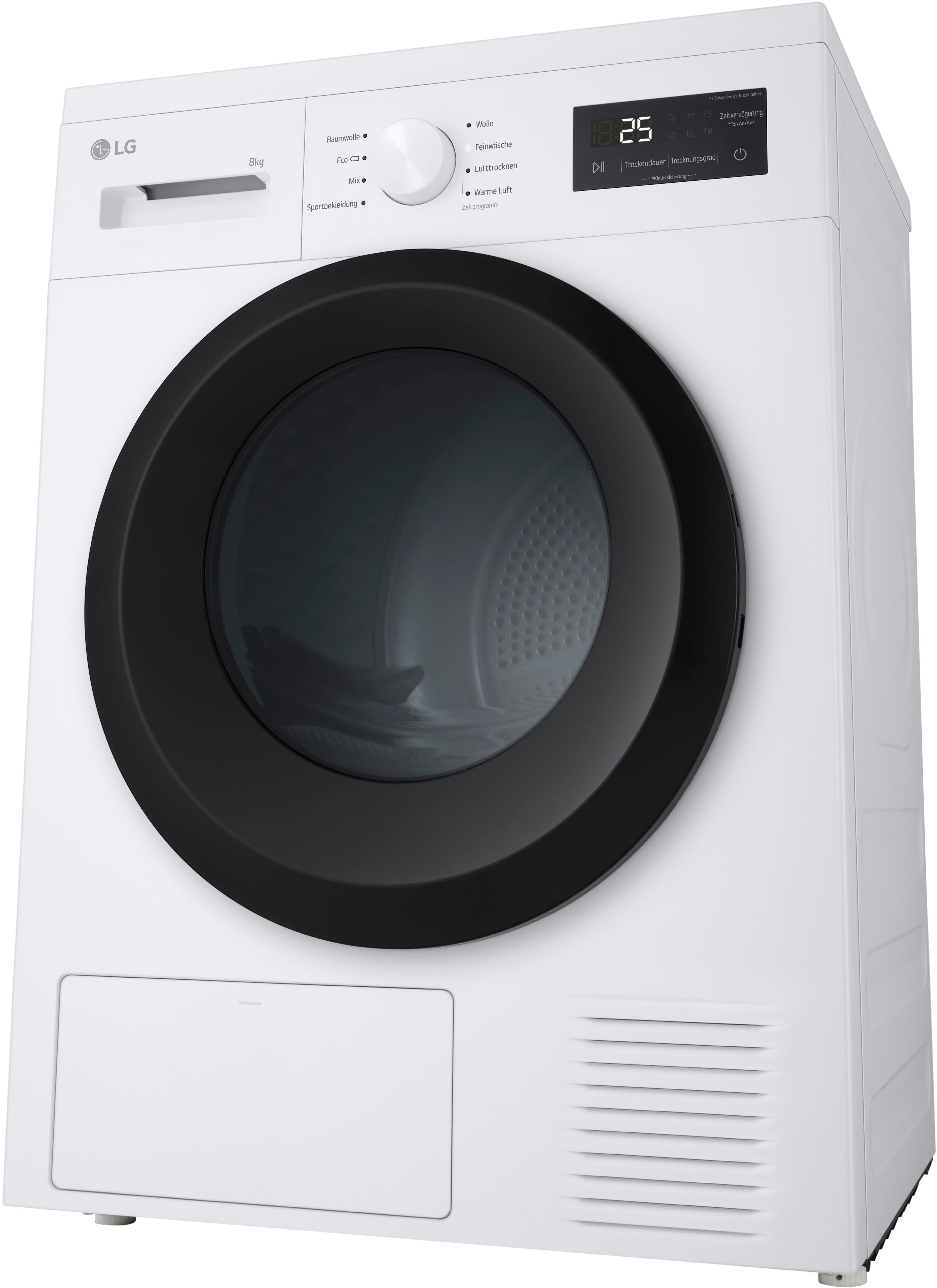 LG Wärmepumpentrockner RT80B2, Sicherheitsglastür